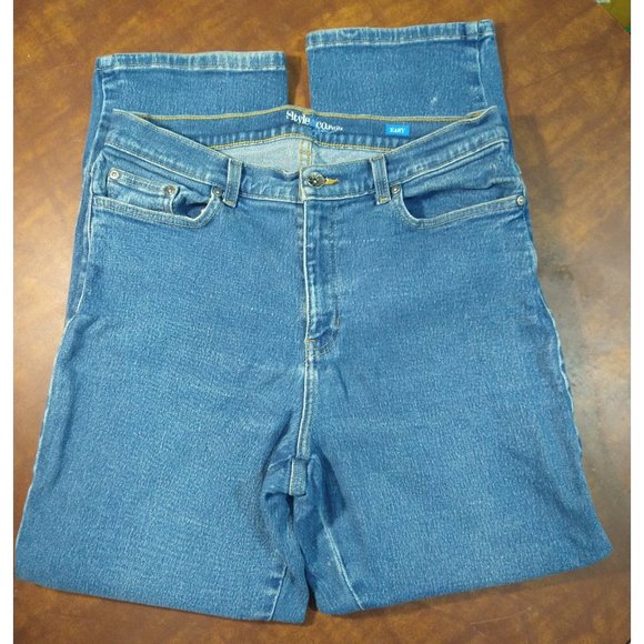Style & Co Petite Easy Fit Denim Jeans Women's Size 30x28 Straight Stretch - Picture 2 of 3